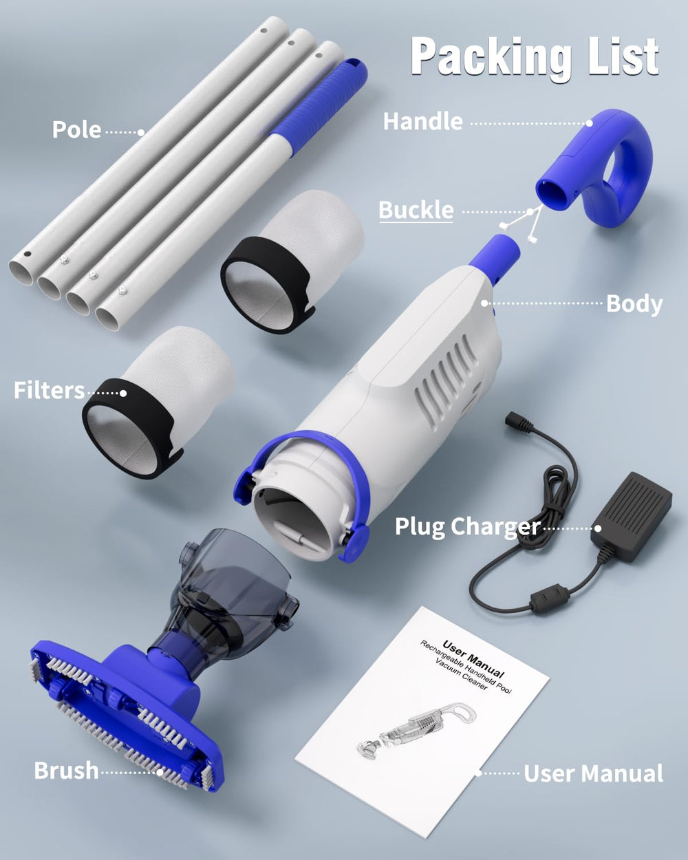 wuwo Little Shark open filter showing 16.9 oz capacity to reduce emptying frequency