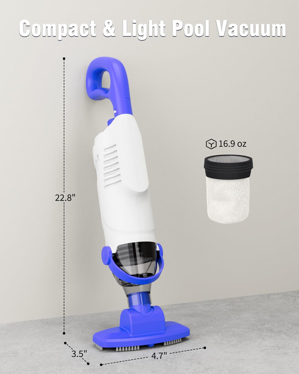 wuwo Little Shark cleaning a hot tub to demonstrate cordless convenience and fast spot cleaning