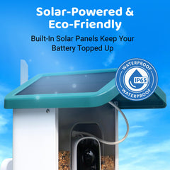 WuzuTech feeder mounted on tree showing natural placement advantage