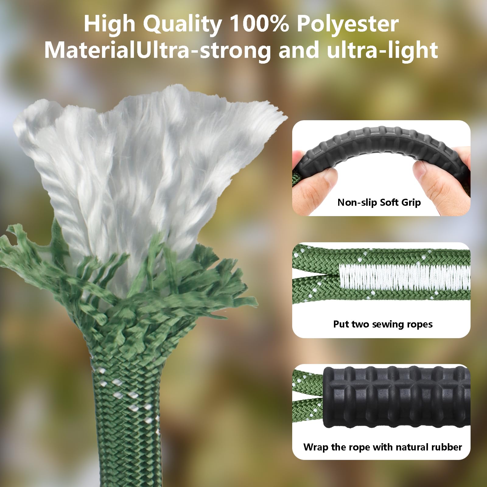 WWFFEN close-up braided polyester rope texture illustrating abrasion resistance