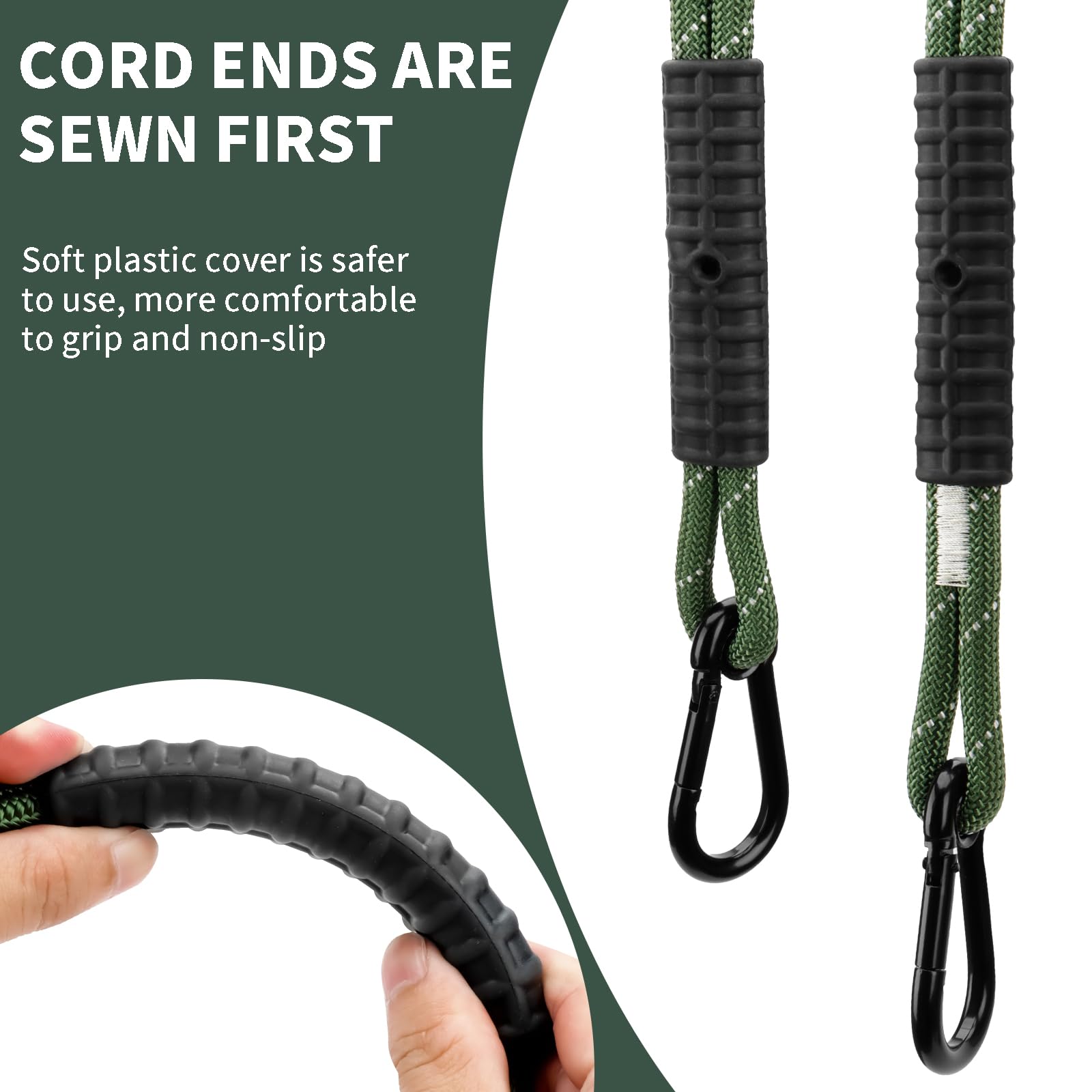 WWFFEN installed on a tree holding a swing demonstrating secure outdoor use