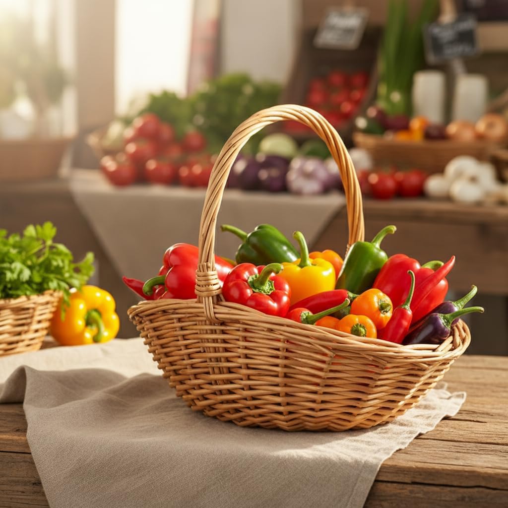 WXQGHDDF basket filled with fruit illustrating generous capacity