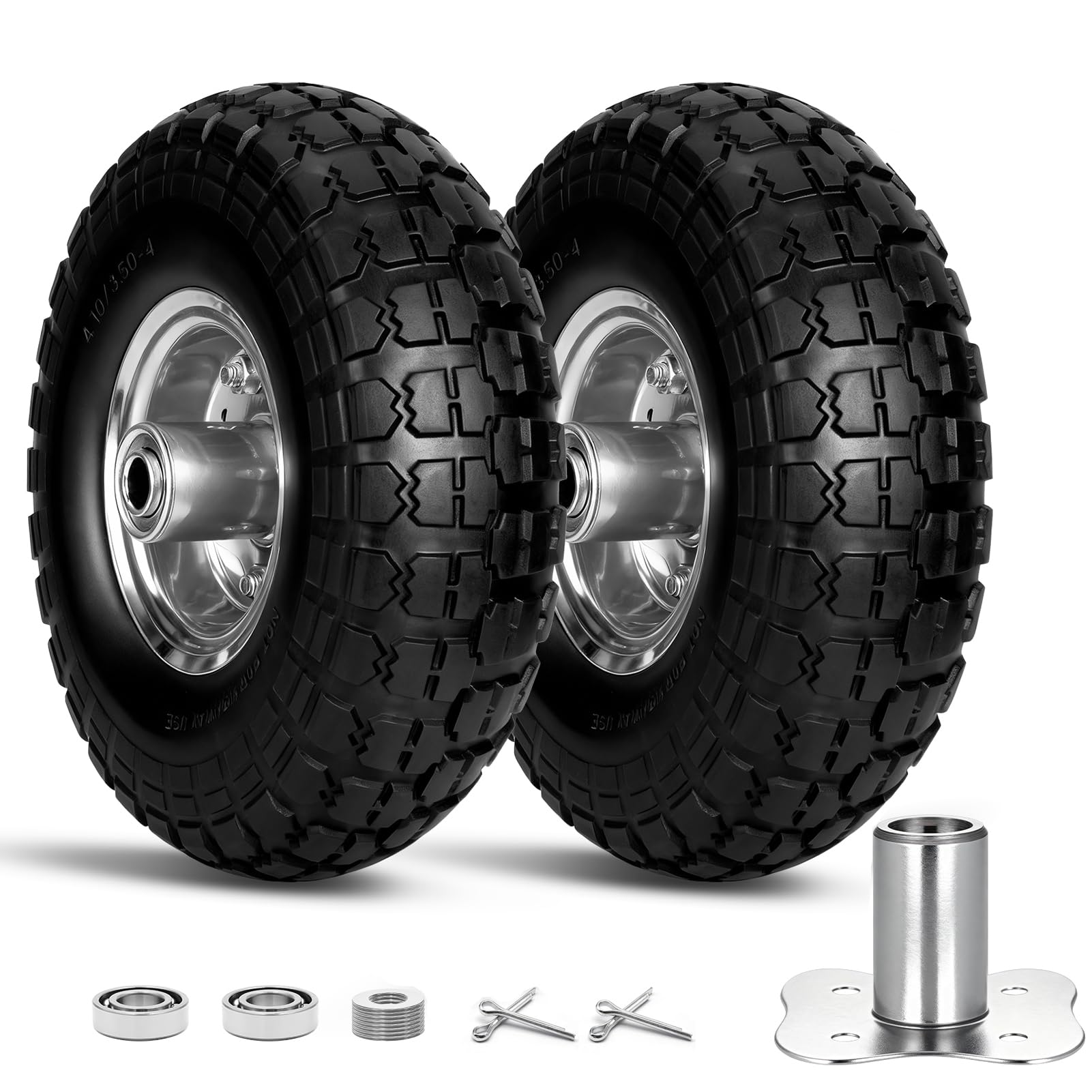 WYERSEA front view of 10-inch solid wheel showing full profile and durability