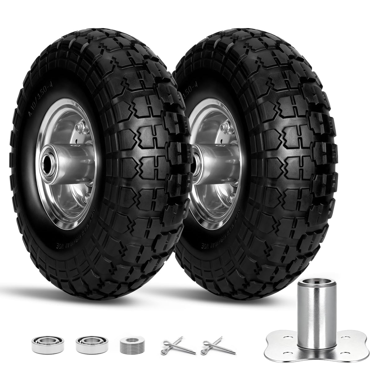 WYERSEA front view of 10-inch solid wheel showing full profile and durability
