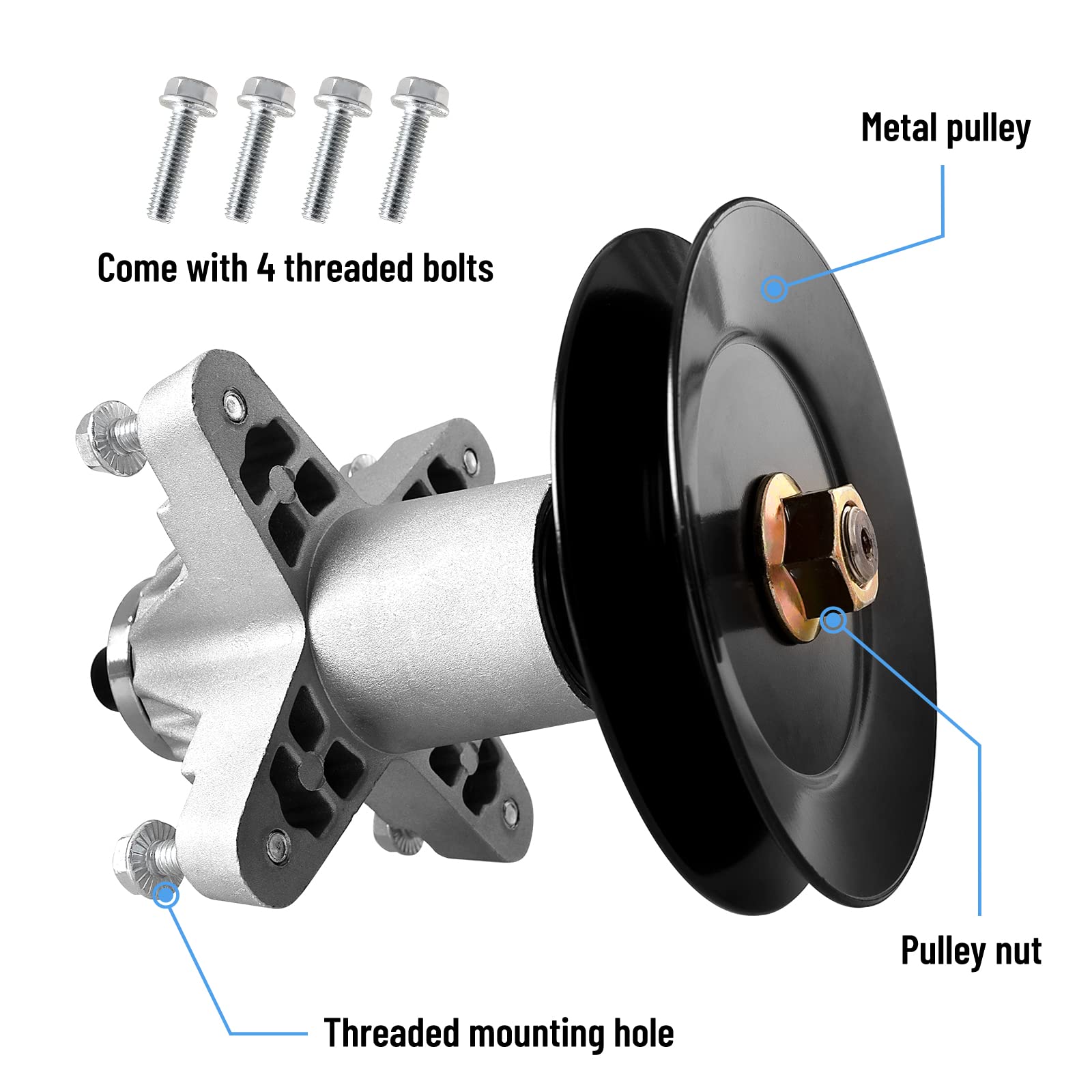 wyevee spindle installed on 54-inch deck demonstrating restored smooth cutting