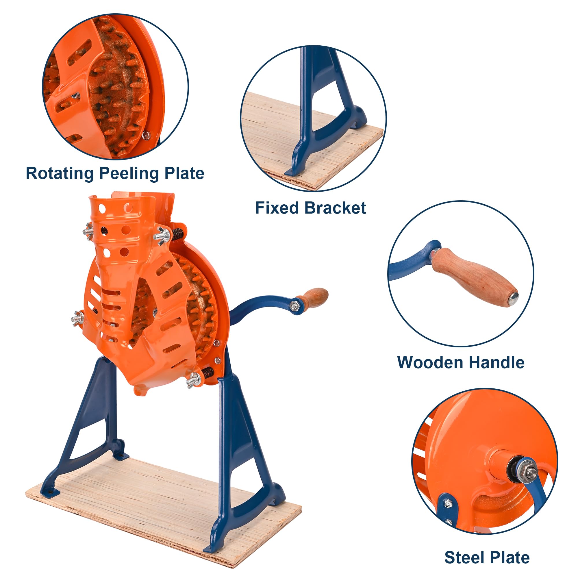 WYJREES wooden board base detail highlighting vibration absorption and stability