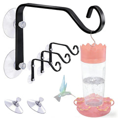 WYLUNBI hook front view showing sturdy metal hanger and suction cup benefit clear display