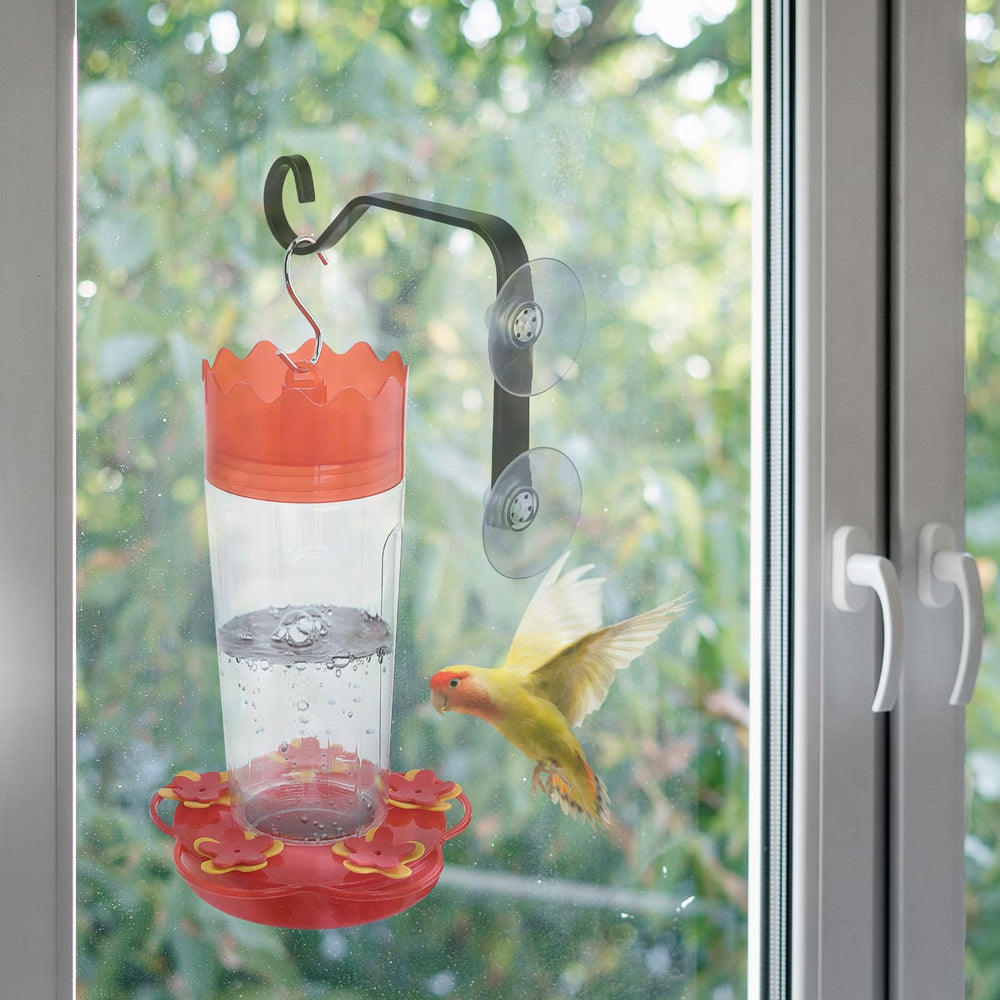WYLUNBI window lifestyle shot with feeders offering immersive backyard-watching benefit