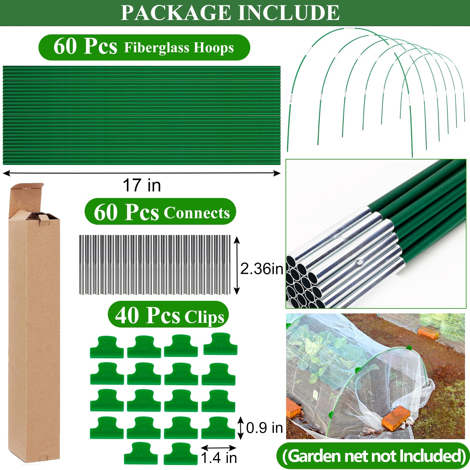 WYRJXYB assembled grow tunnel over raised bed protecting seedlings