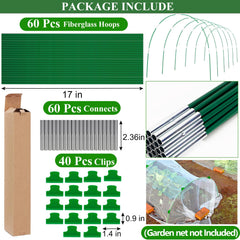 WYRJXYB assembled grow tunnel over raised bed protecting seedlings