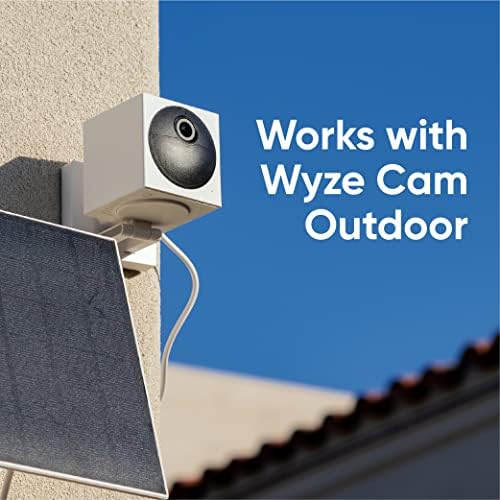 WYZE solar panel installed on porch powering camera for low-maintenance monitoring benefit