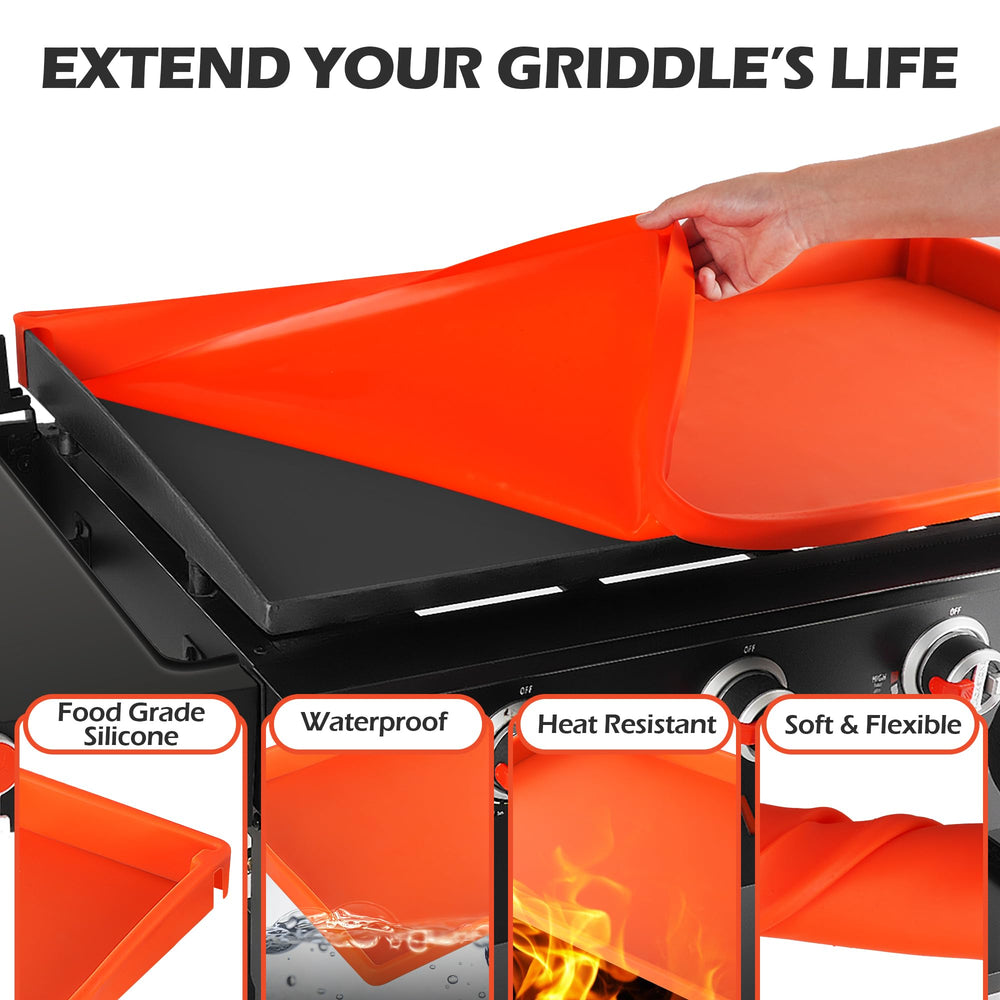 WYZJC silicone mat covering full 36-inch griddle for rust prevention