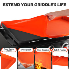 WYZJC silicone mat covering full 36-inch griddle for rust prevention