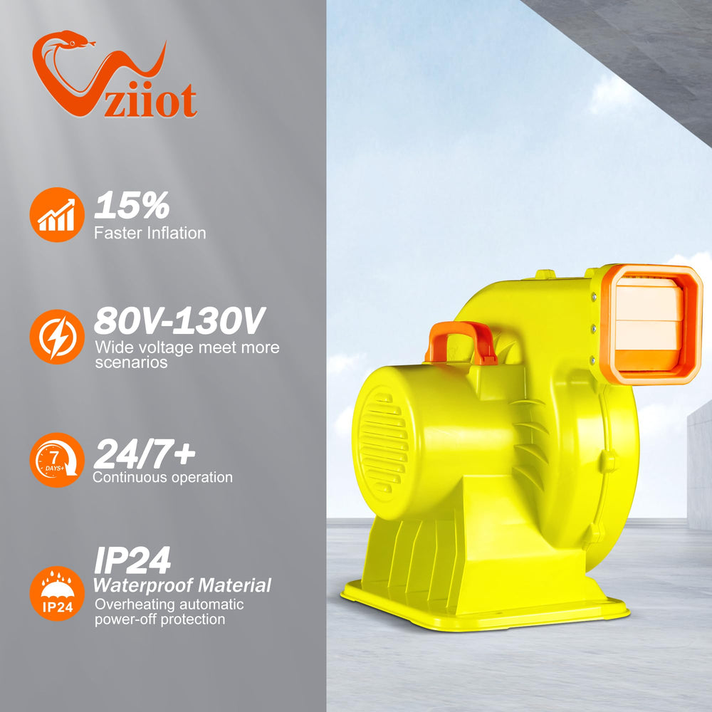 WZIIOT iron mesh inlet guard close-up protecting motor and preventing debris entry