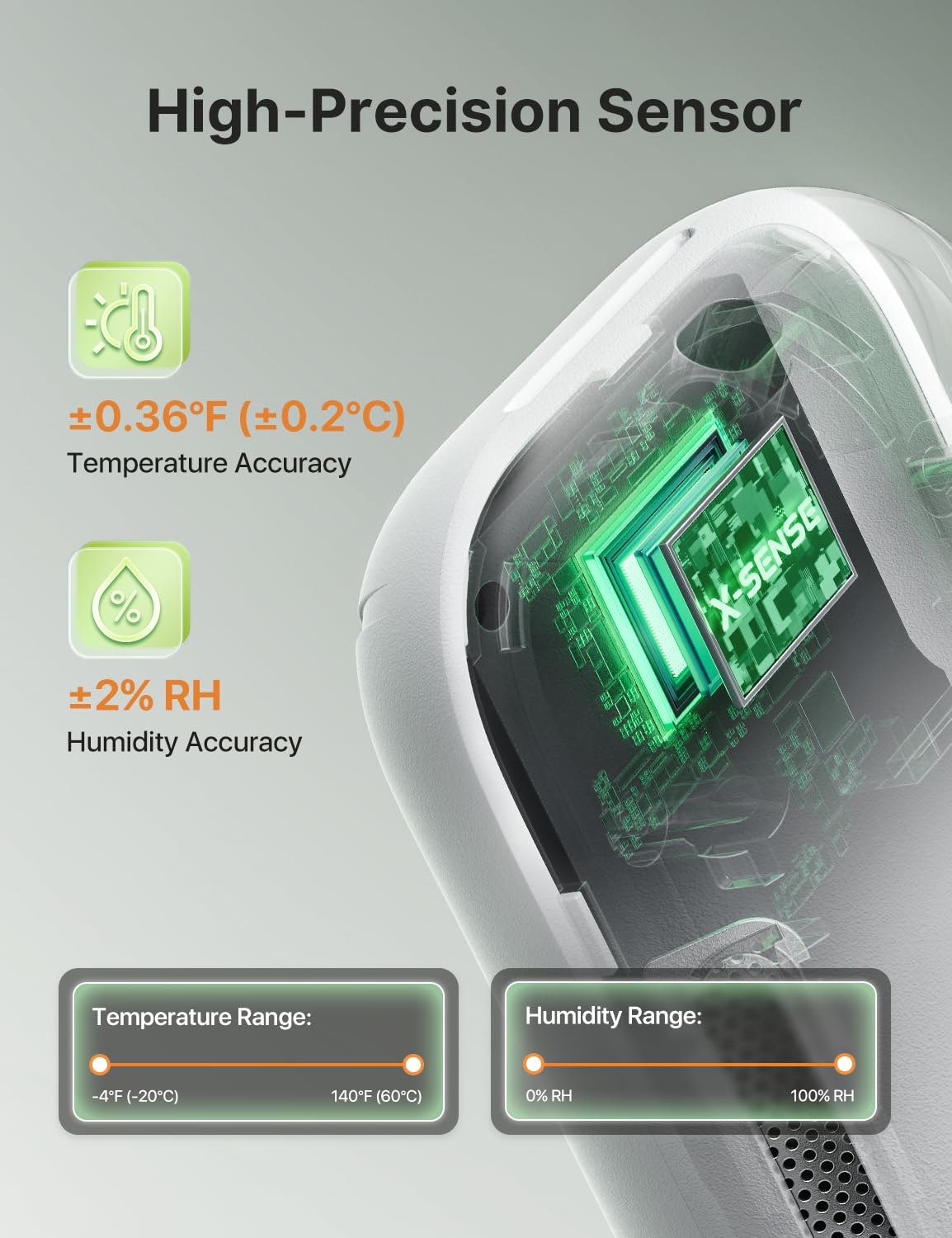 X-Sense base station back ports highlight easy wiring and reliable Wi‑Fi connection