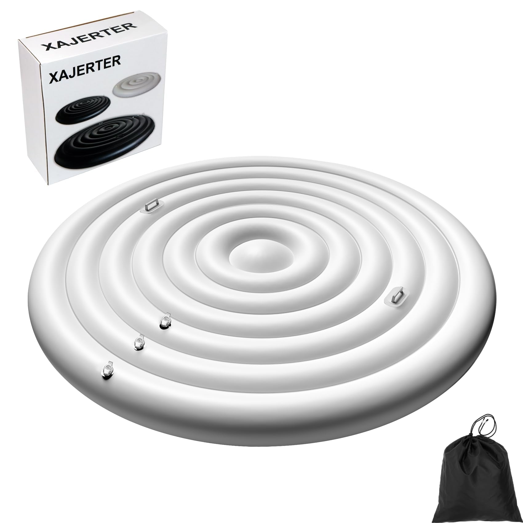 Xajerter front view of round replacement cover showing neat fit and protection