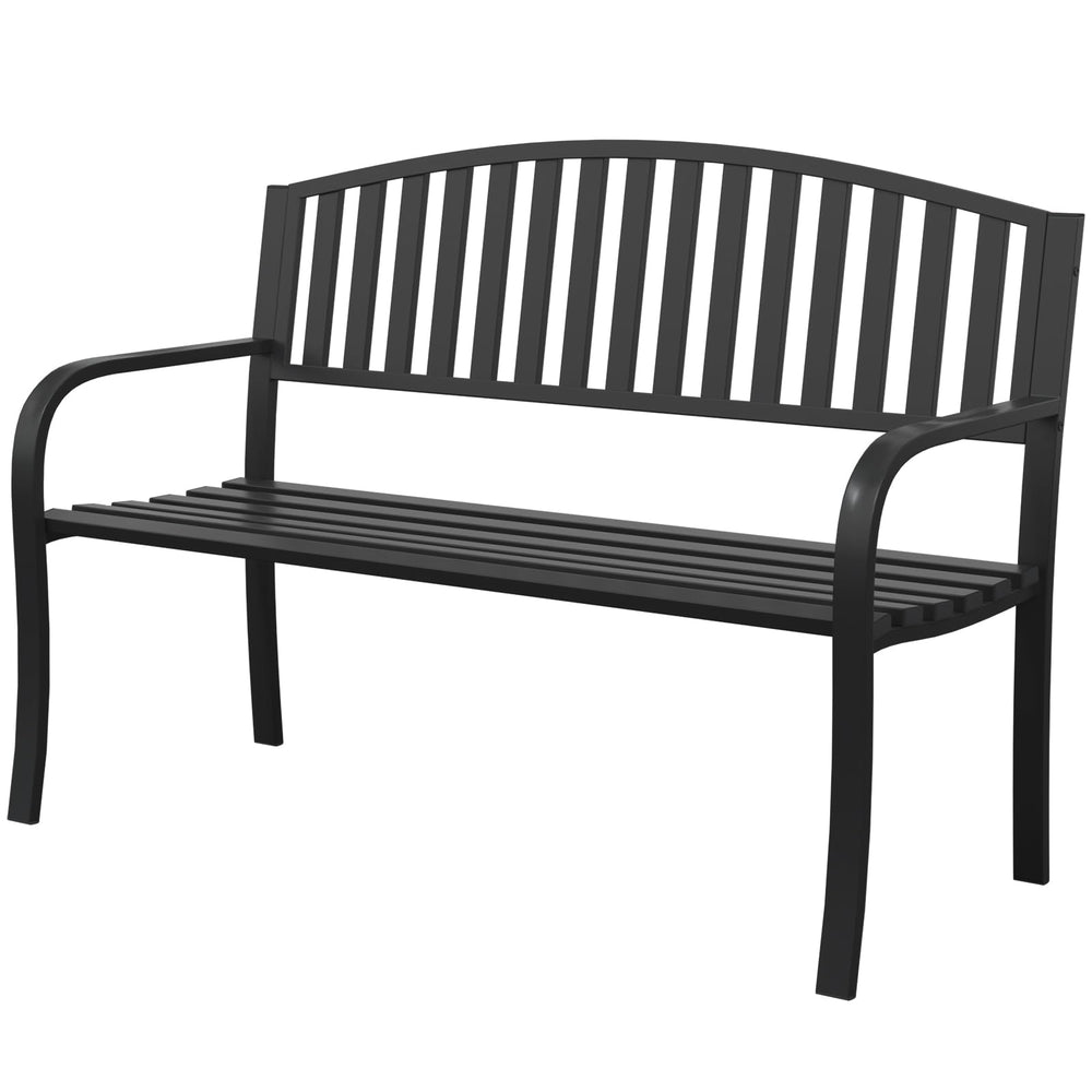 Xalvora front view patio bench showing durable design and curb appeal