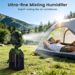 XAP hanging from a tent pole offering hands-free cooling