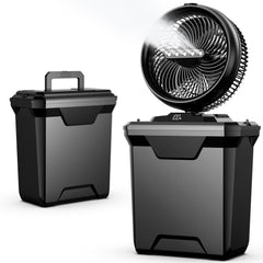 xasla front view showing fan and mist for instant outdoor cooling