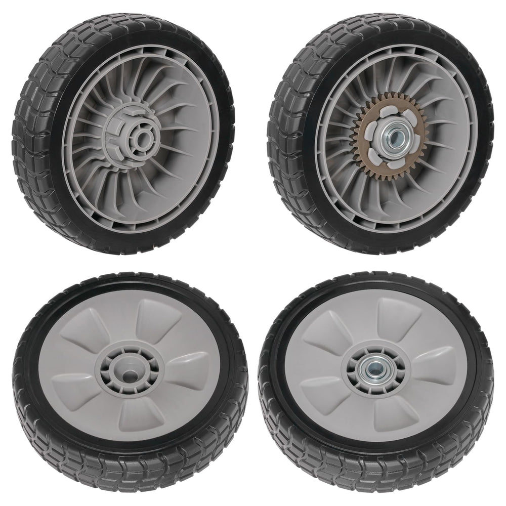XaXmTee front view packaged wheels showing full kit and easy replacement benefit