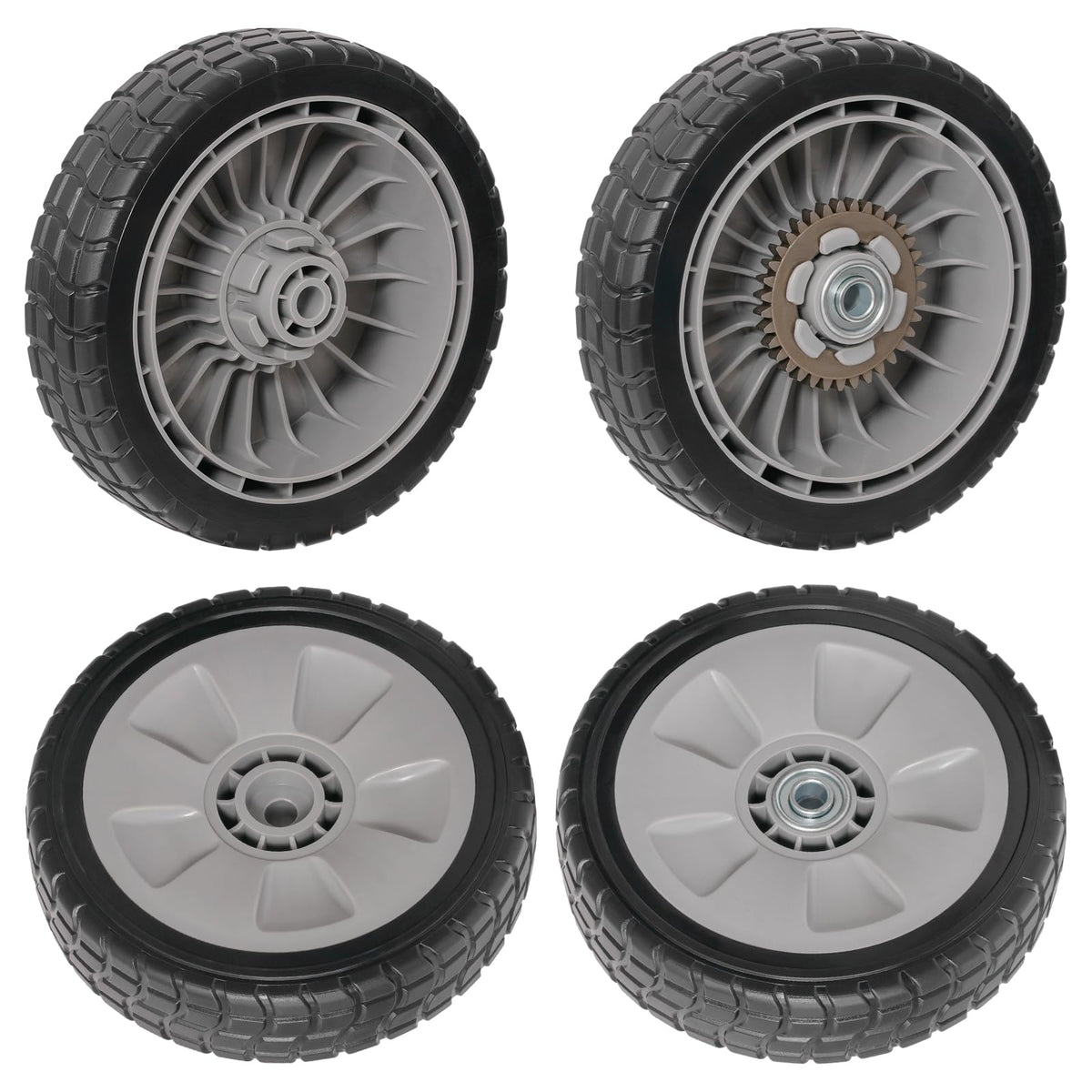 XaXmTee front view packaged wheels showing full kit and easy replacement benefit