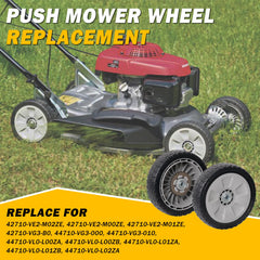 XaXmTee installed on Honda mower front wheel demonstrating straightforward fit