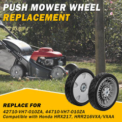 XaXmTee wheel installed on a mower rear restoring smooth propulsion