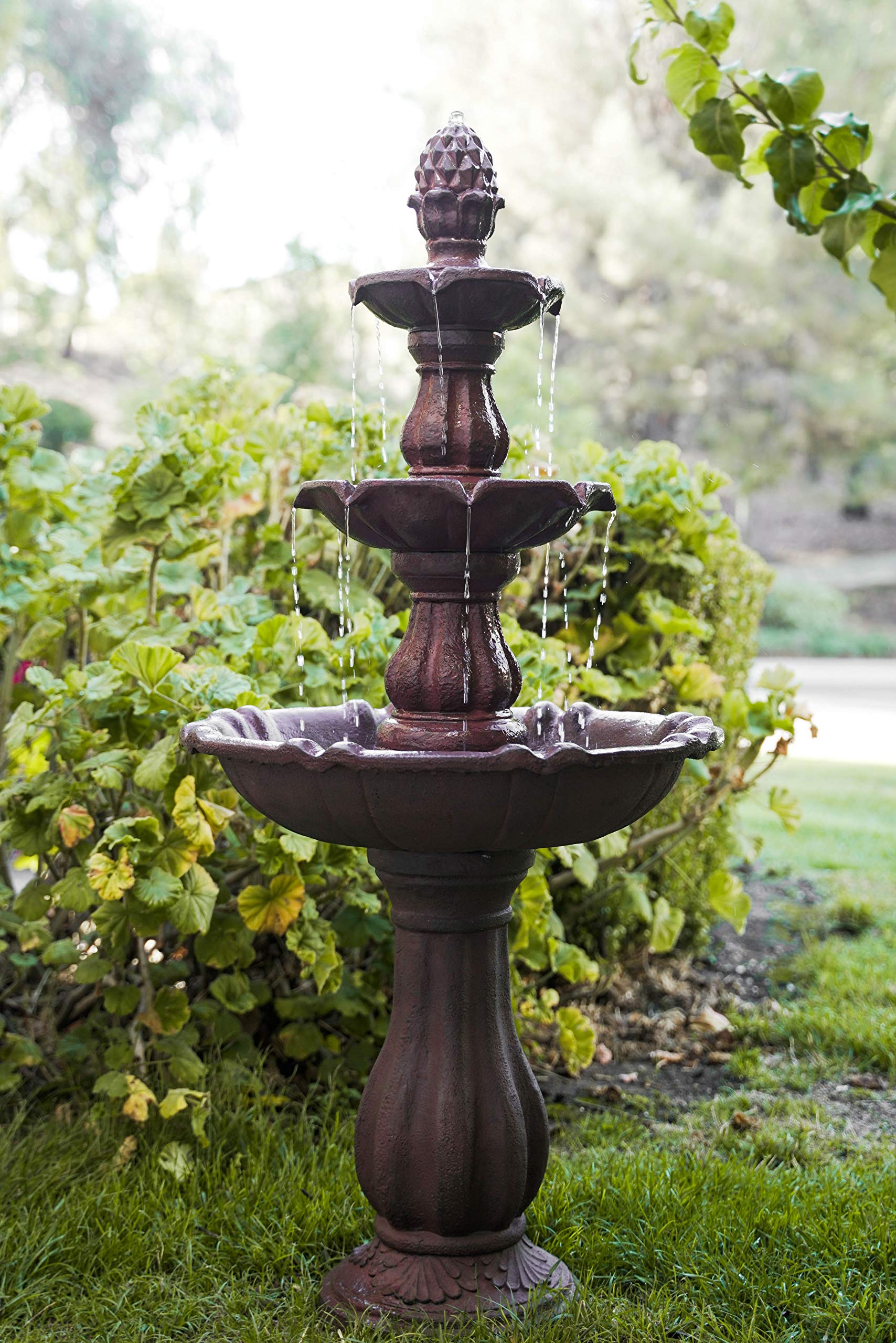 XBrand close-up of waterfall tiers highlighting smooth flow and calming sound