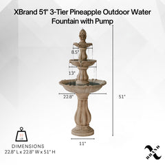 XBrand close-up of top tier detail highlighting water flow and visual appeal