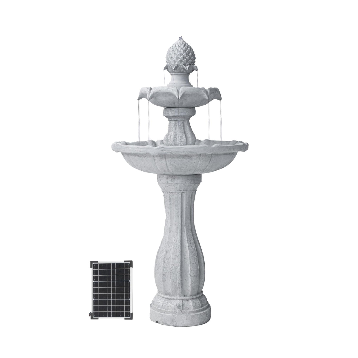 XBrand fountain front view showing elegant two-tier design and curb appeal