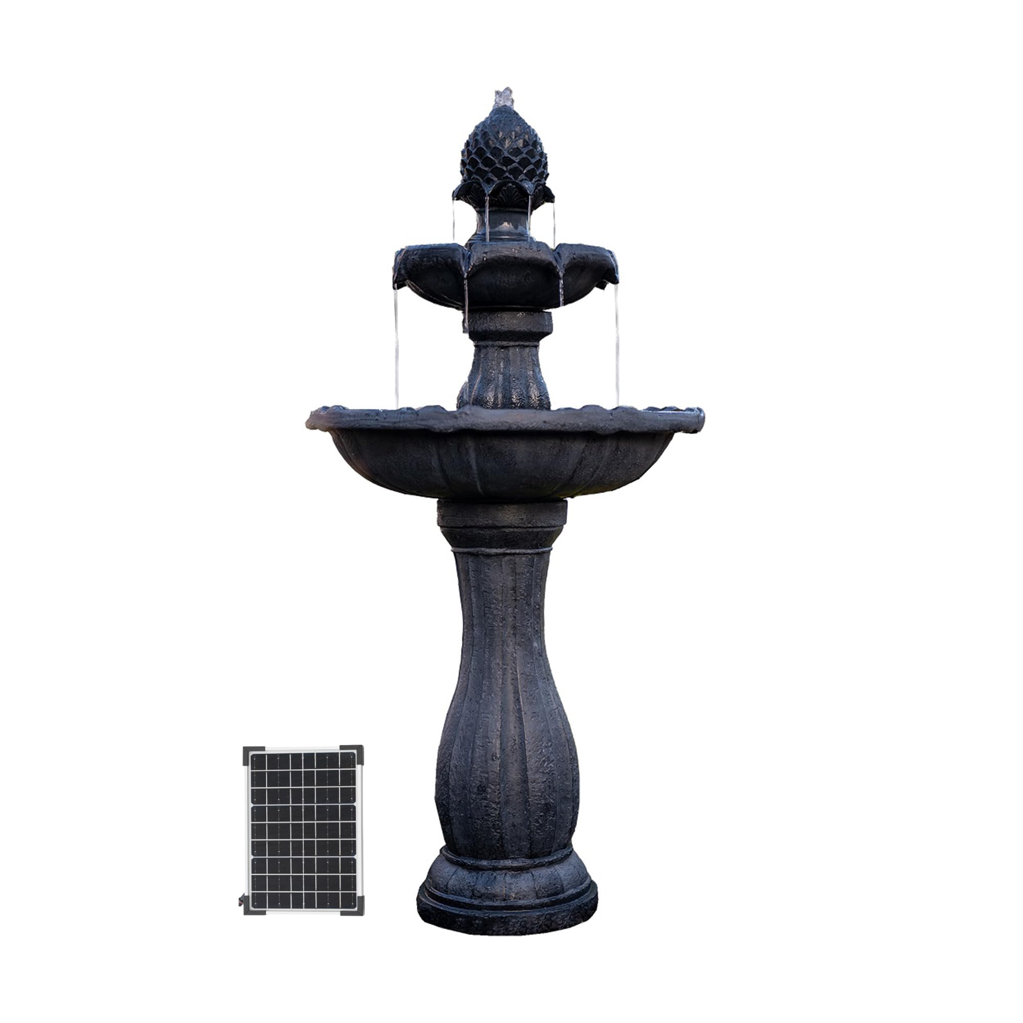 XBrand front view of 44-inch fountain showing full two-tier design and curb appeal