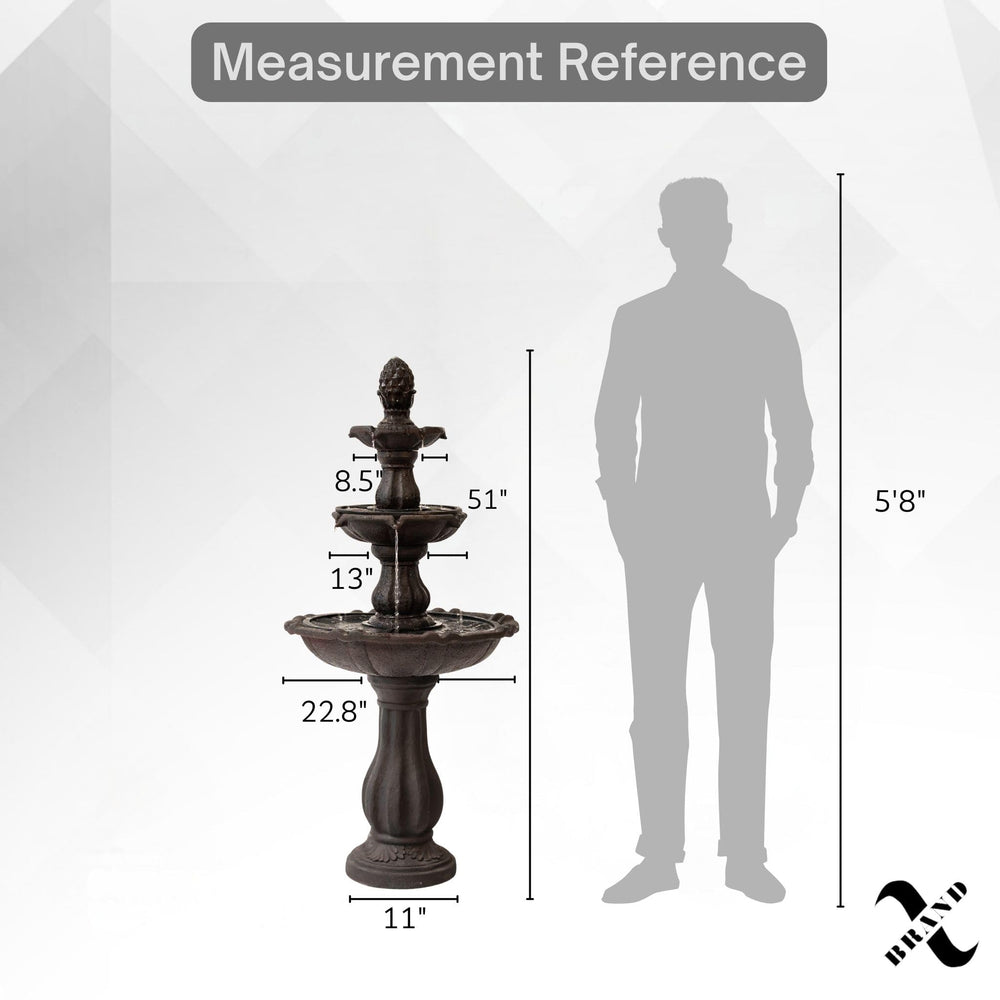 XBrand next to chair showing 51-inch height and scale for placement