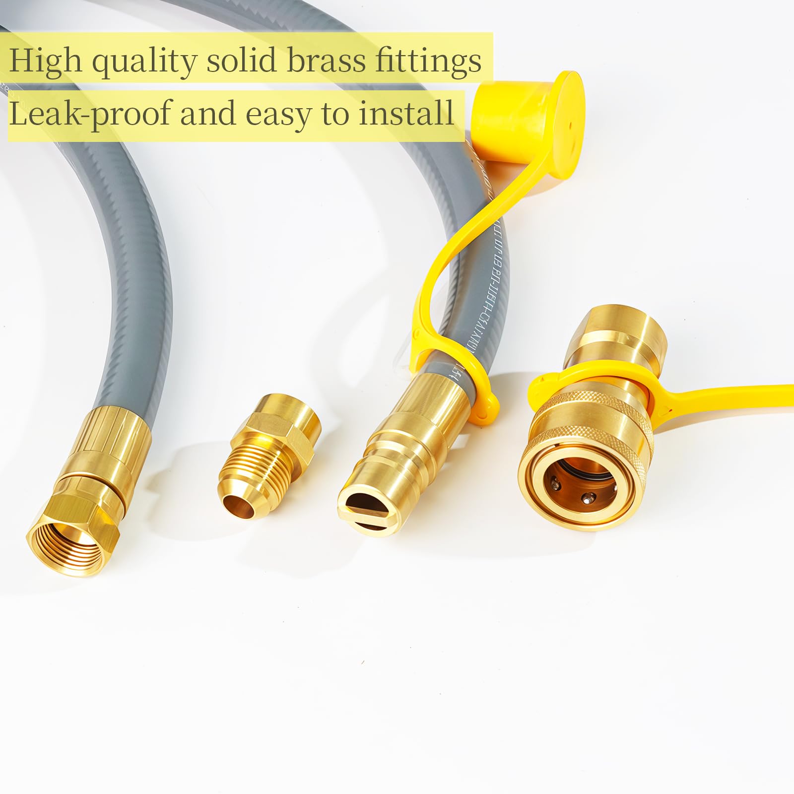 XCHQGC solid brass fitting close-up highlighting secure riveted connection