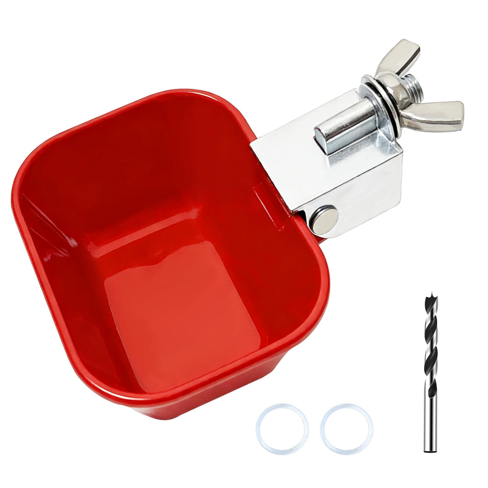 XCL XINCAI ROAD front view of 4 red aluminum water cups showing durable design and pack benefit