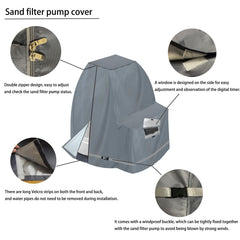 XCZ buckle and strap securing cover tightly to prevent wind uplift