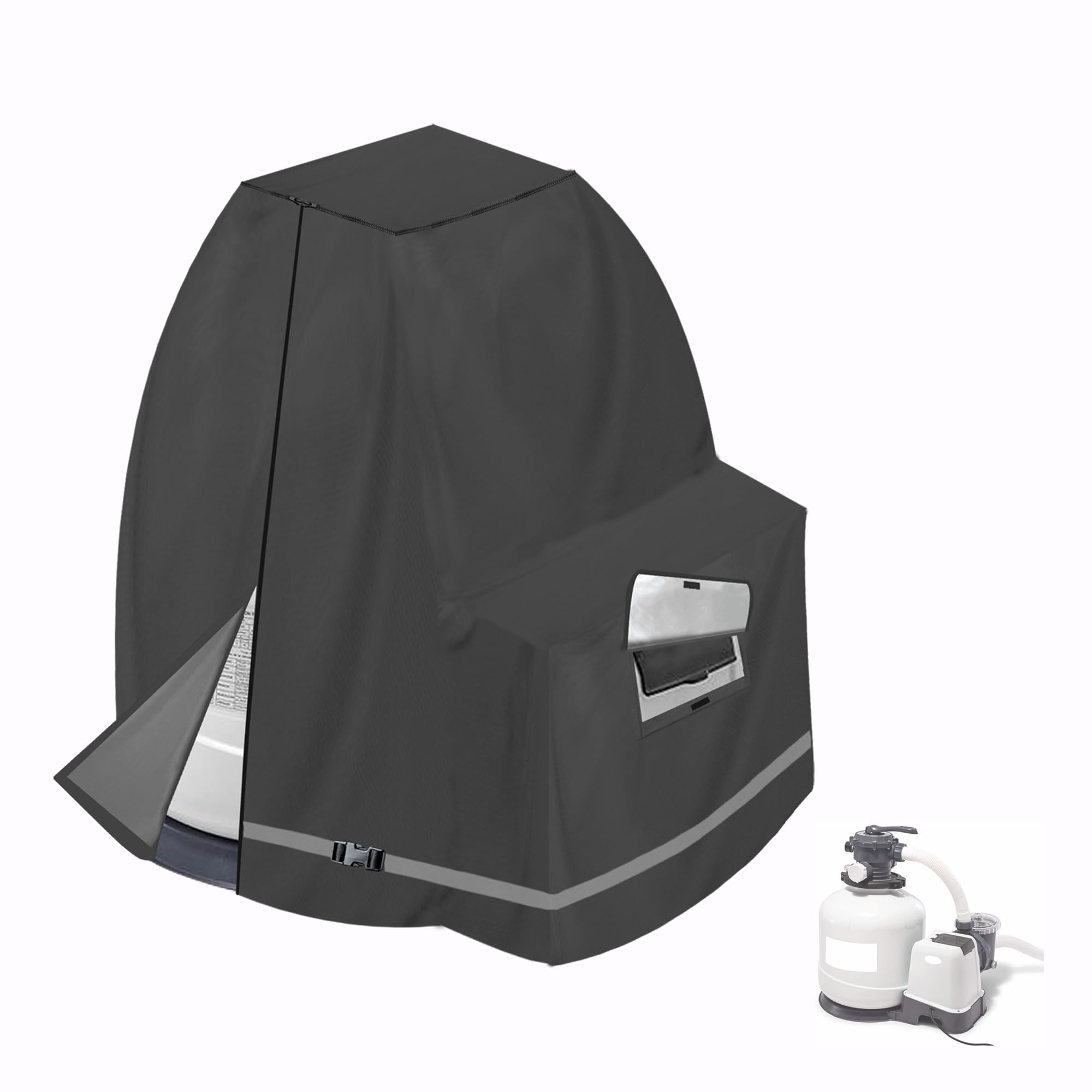 XCZ front view cover on pump showing full protection and weather resistance