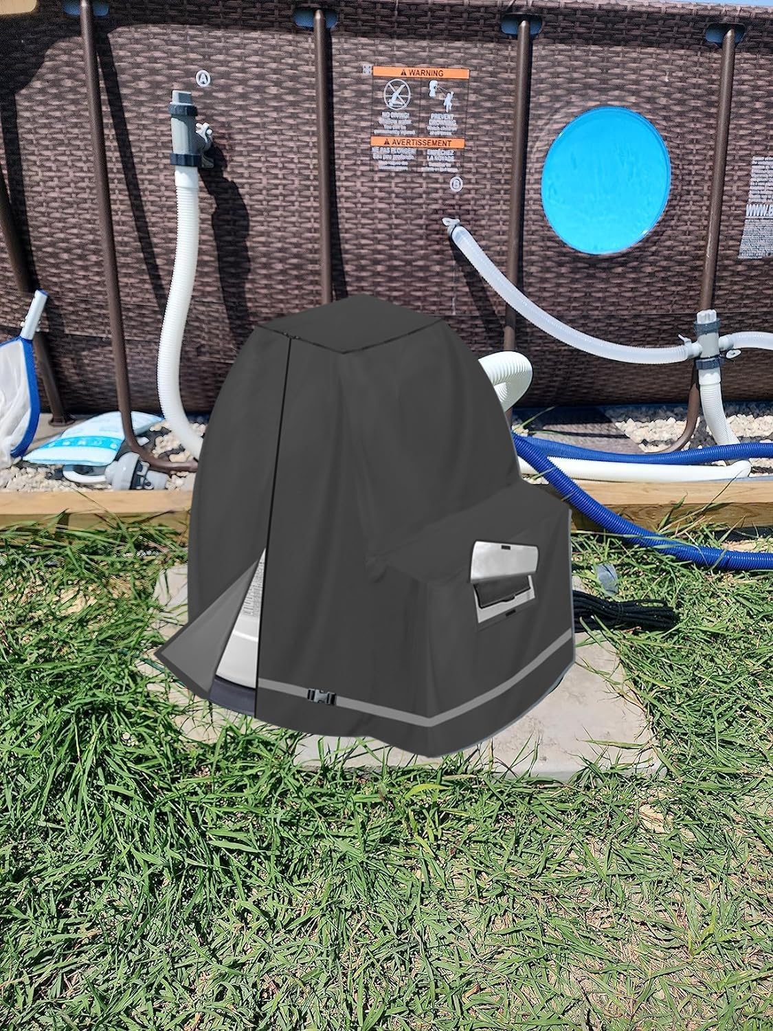XCZ cover installed poolside providing neat protection and reduced debris