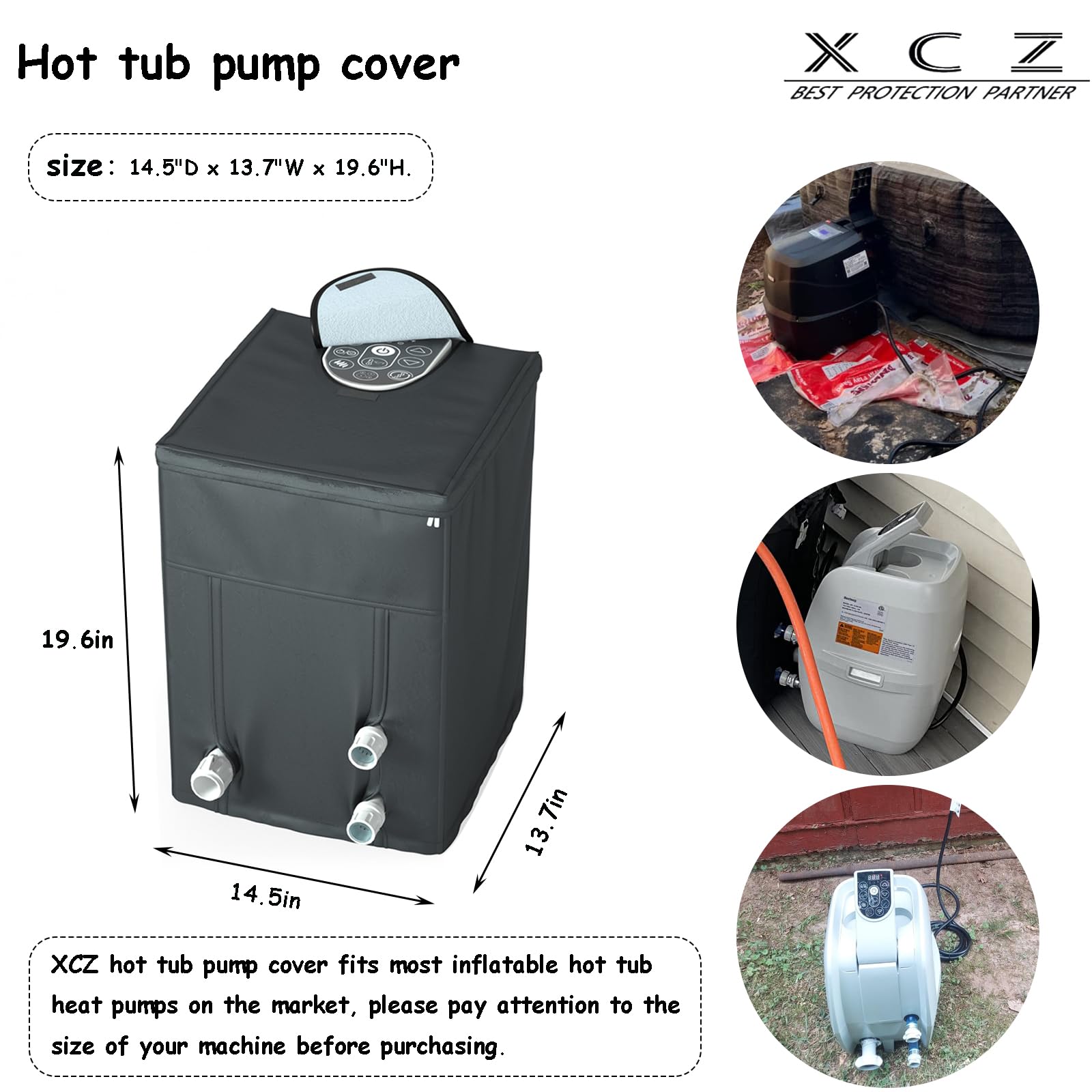 XCZ transparent PVC top detail allowing visible pump controls and easy operation