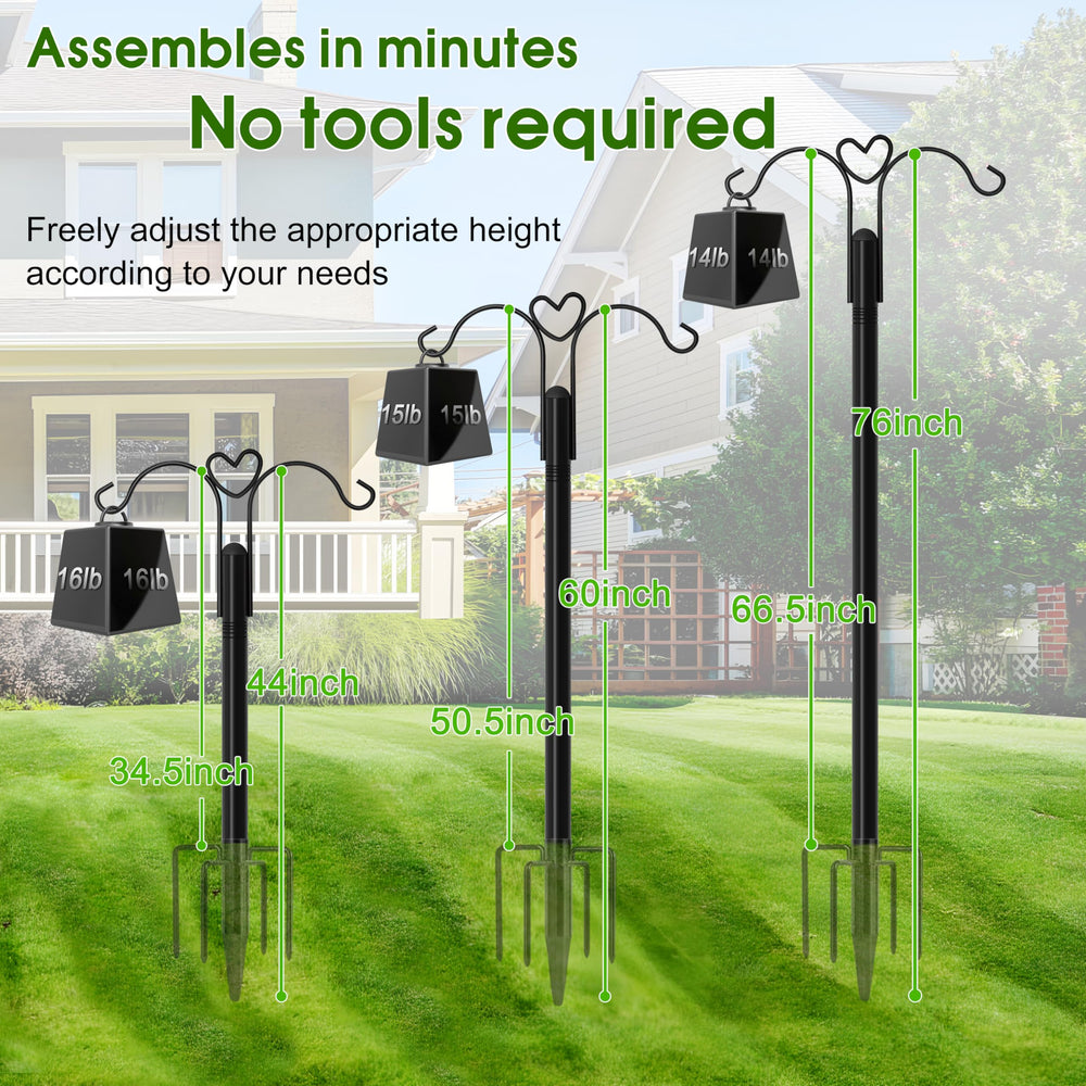 XDW-GIFTS five-prong base pushed into soil showing stable ground anchoring benefit
