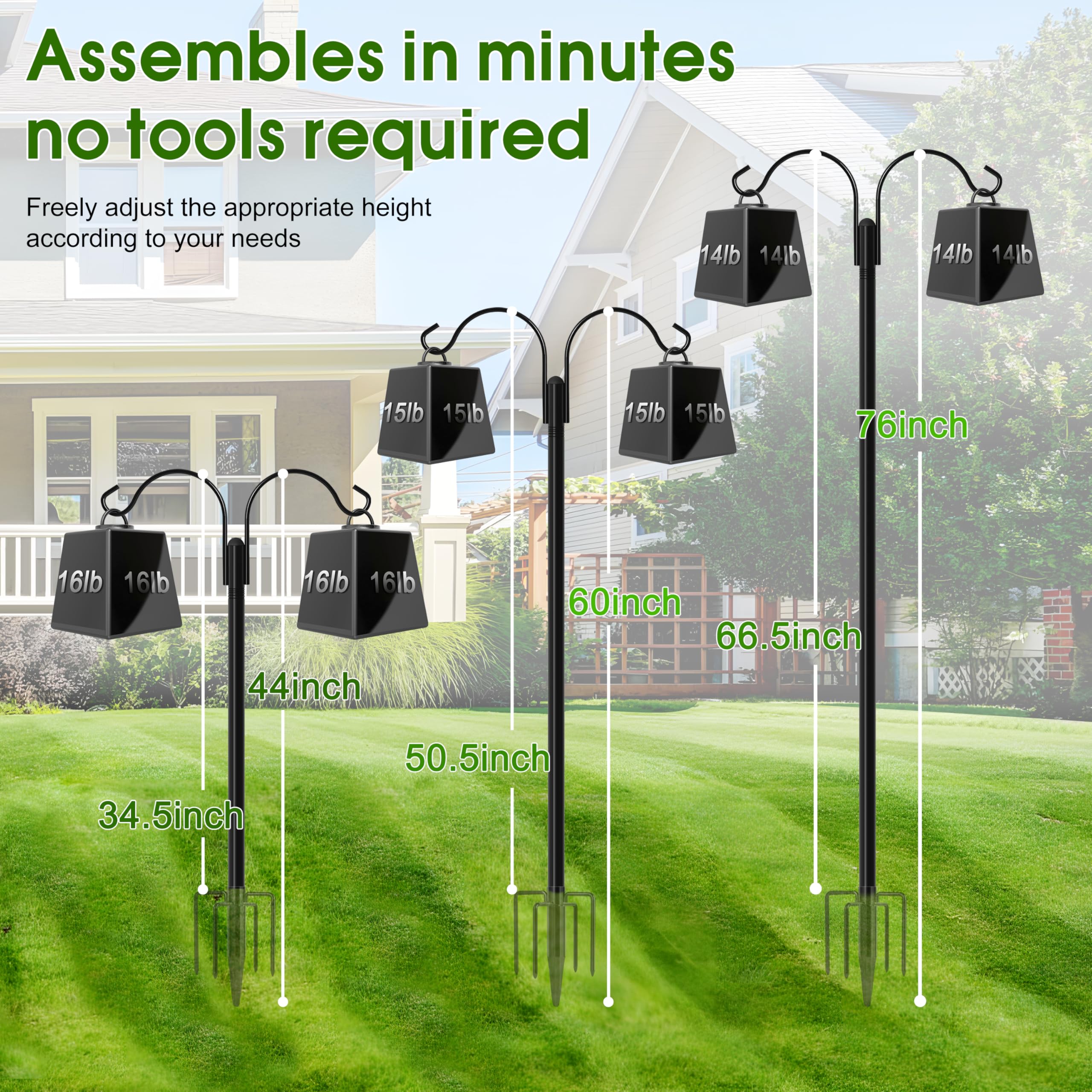 XDW-GIFTS five-prong base inserted in soil demonstrating strong anchoring and improved stability