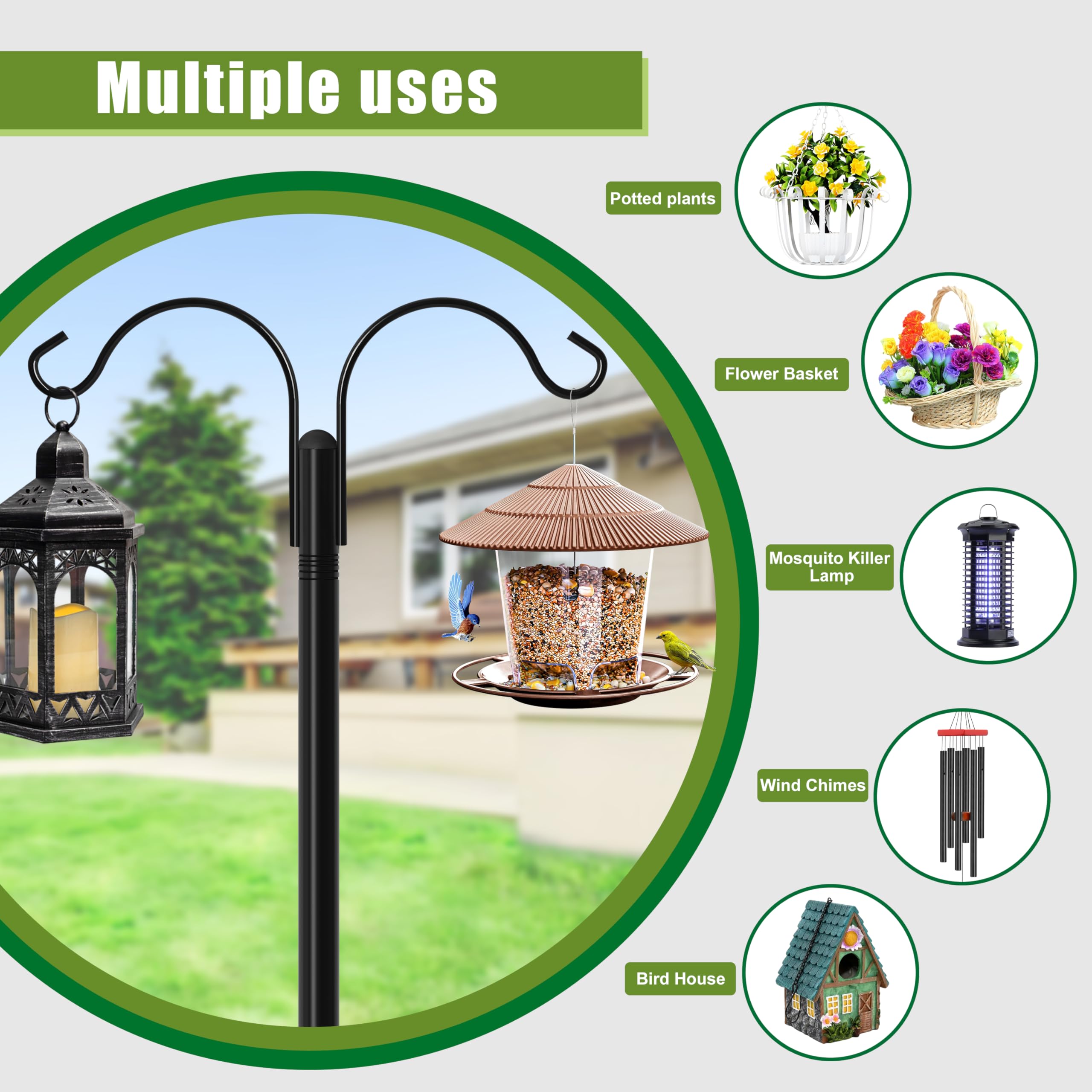XDW-GIFTS installed in garden with hanging baskets showcasing increased planting display space