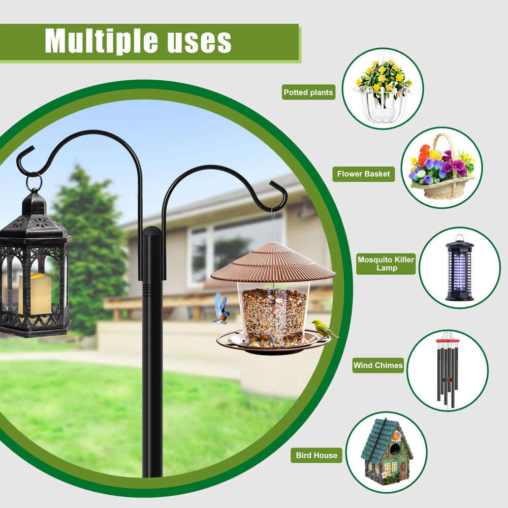 XDW-GIFTS hooks in use with hanging planters demonstrating layered display and space-saving