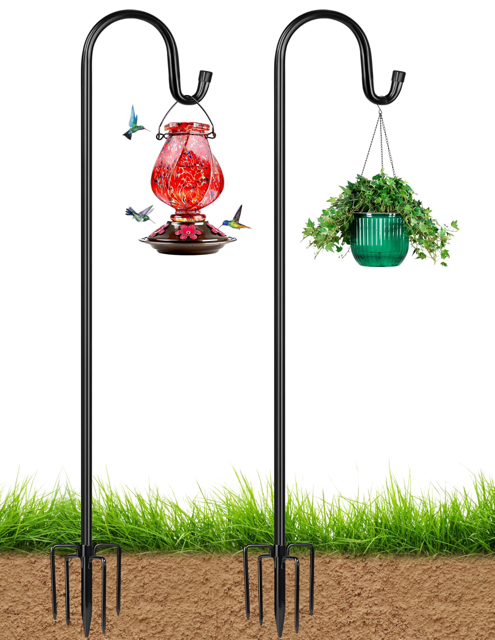 XDW-GIFTS shepherd's hook front view showing elegant design and durable finish