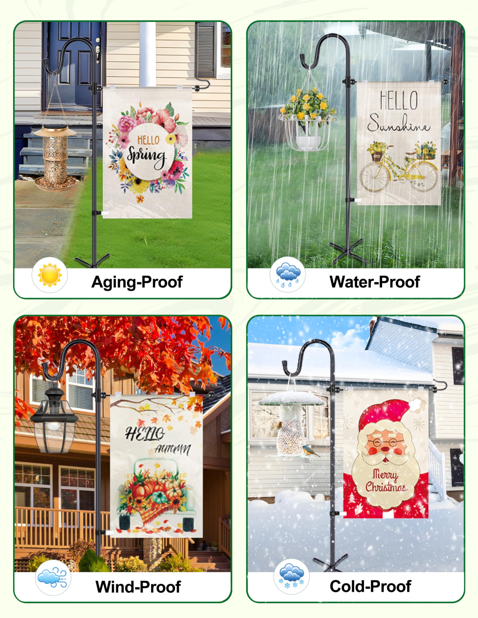 XDW-GIFTS installed in yard holding flag clearly visible and resisting wind