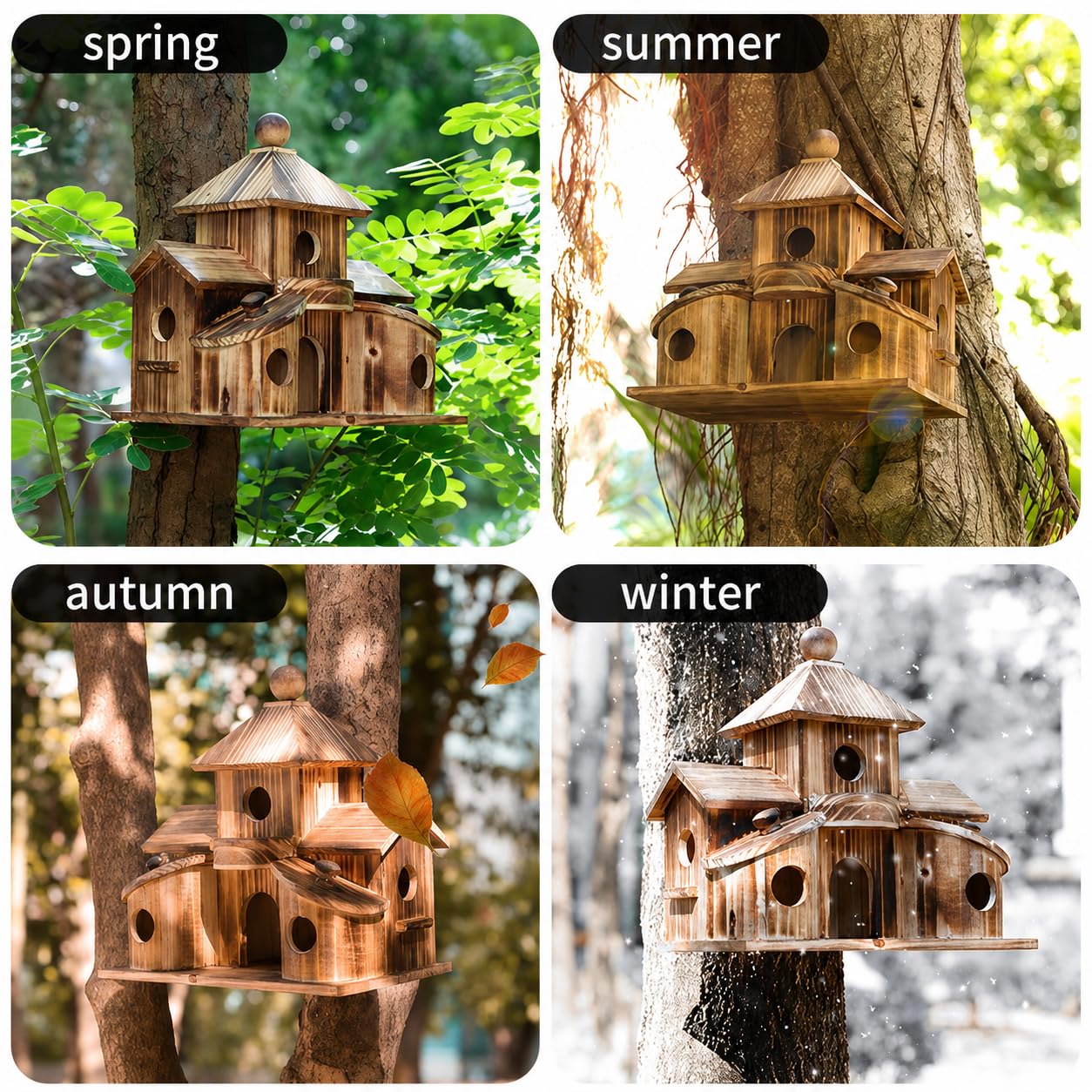 XDYGHH in a backyard scene showing decorative impact and bird-friendly habitat