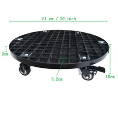 Xedragony caddy under a large pot demonstrating easy movement and stability