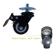 Xedragony caster and steel bracket detail proving smooth, lockable mobility