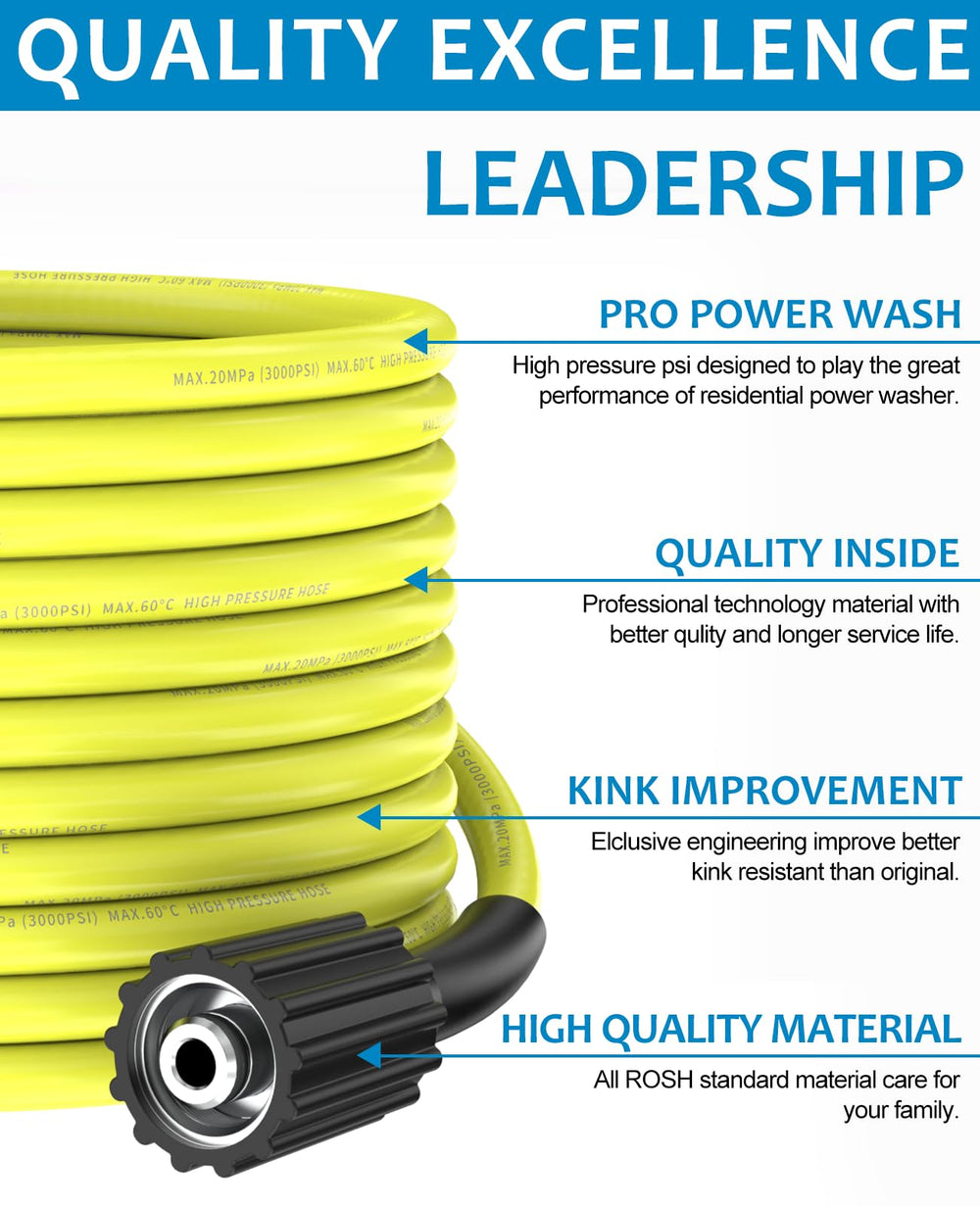 xendy washer textured hose detail showing abrasion-resistant outer jacket