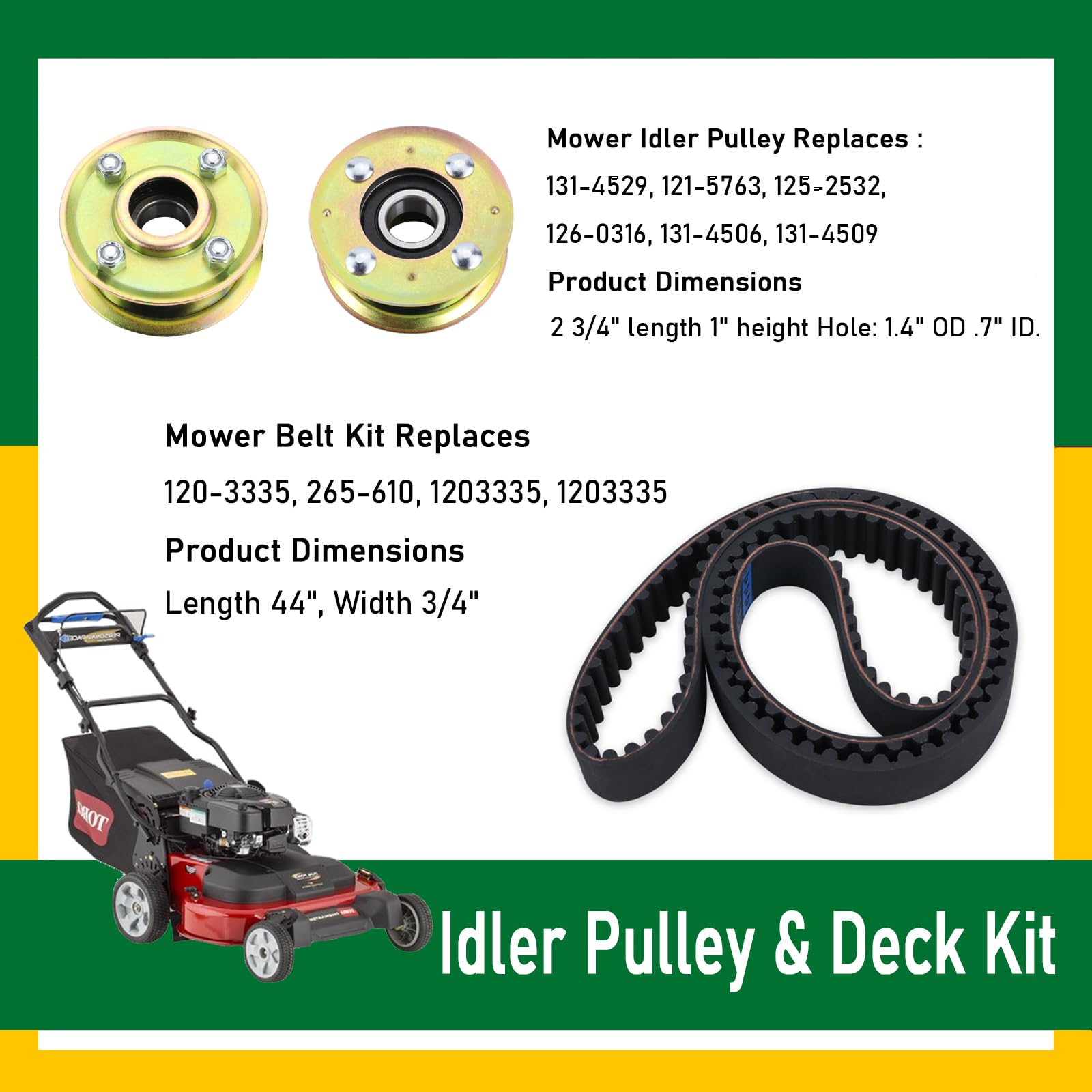Xiaoyudou idler pulley close up showing bearing, improved durability benefit