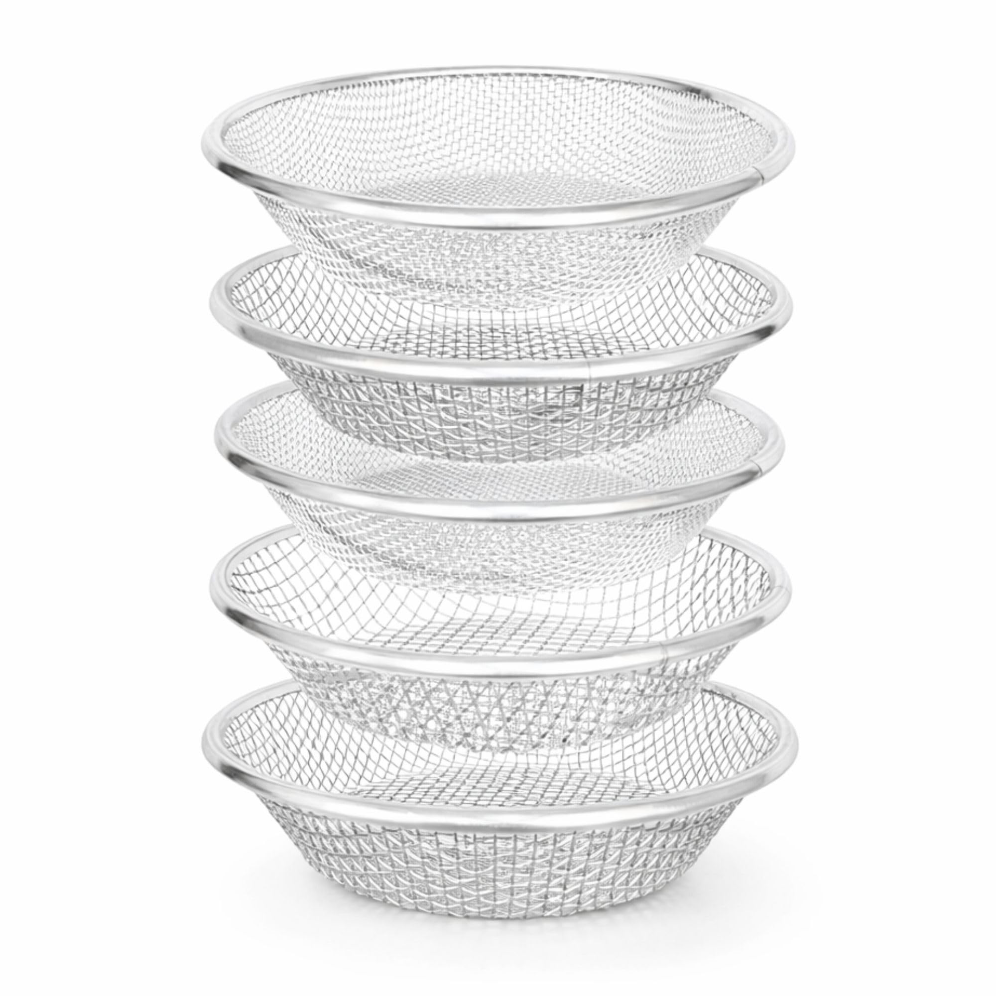 Xicooka front view of five sieves showing all mesh sizes and benefit of quick selection